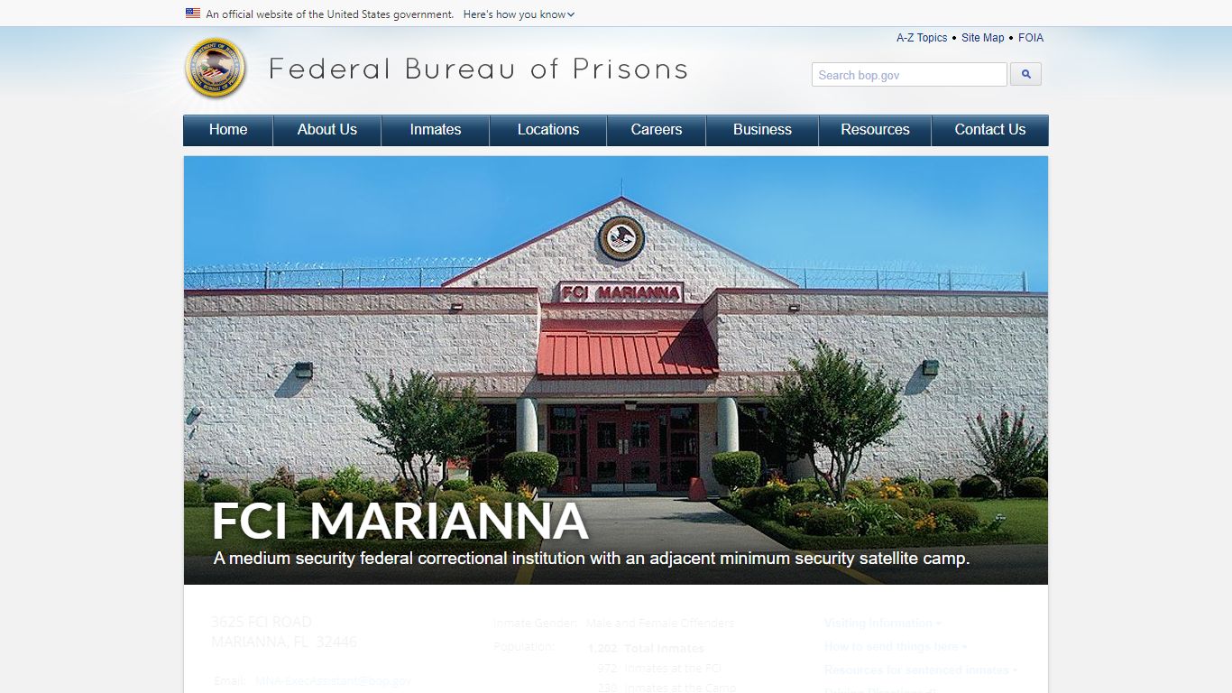 FCI Marianna - Federal Bureau of Prisons
